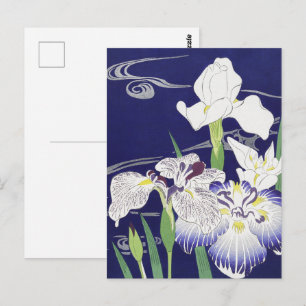 Kogyo Tsukioka Irises, Japanse bloemkunst Briefkaart
