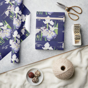 Kogyo Tsukioka Irises, Japanse bloemkunst Cadeaupapier