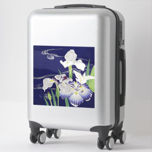 Kogyo Tsukioka Irises, Japanse bloemkunst Sticker