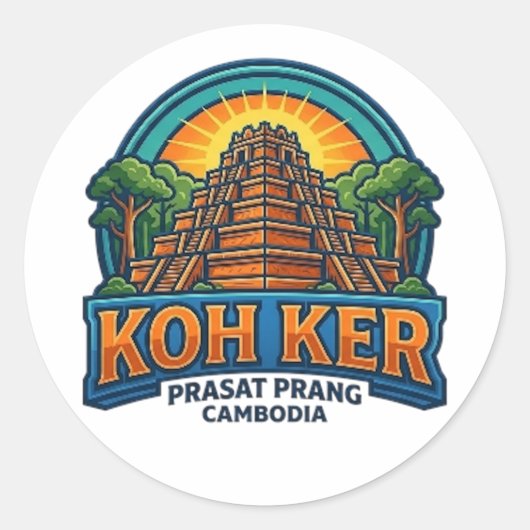KOH KER TEMPEL RONDE STICKER (Voorkant)