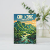 Koh Kong Cambodja Briefkaart (Staand voorkant)