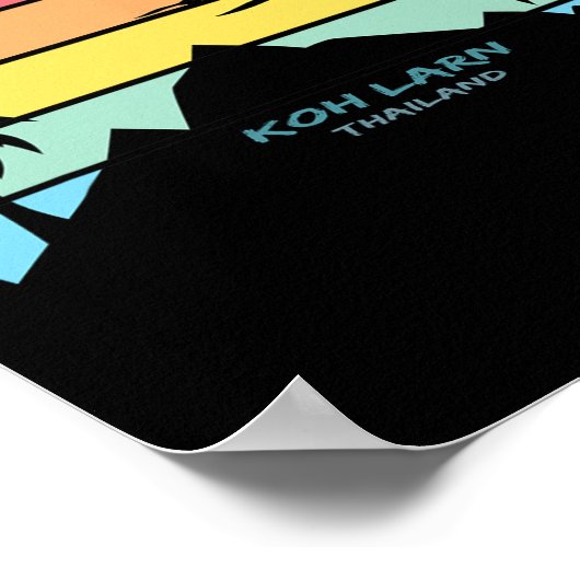 Koh Larn Thailand Phuket Souvenir Pattaya Gift Ngk Poster (Hoek)