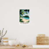 Koh Pha Ngan Thailand Reizen Kunst Vintage Poster (Keuken)