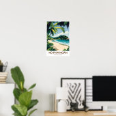 Koh Pha Ngan Thailand Reizen Kunst Vintage Poster (Thuiskantoor)