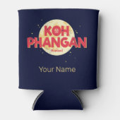 Koh Phangan met maan  eiland Thailand Blikjeskoeler (Voorkant)