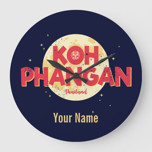 Koh Phangan met maan  eiland Thailand Grote Klok (Voorkant)