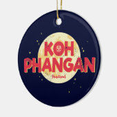 Koh Phangan met maan  eiland Thailand Keramisch Ornament (Links)