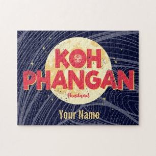 Koh Phangan met maan  eiland Thailand Legpuzzel