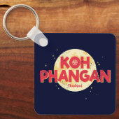 Koh Phangan met maan  eiland Thailand Sleutelhanger (Voorkant)