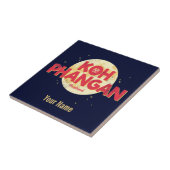 Koh Phangan met maan  eiland Thailand Tegeltje (Zijkant)