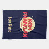 Koh Phangan met maan  eiland Thailand Theedoek (Horizontaal)