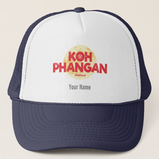 Koh Phangan met maan eiland Thailand Trucker Pet (Voorkant)