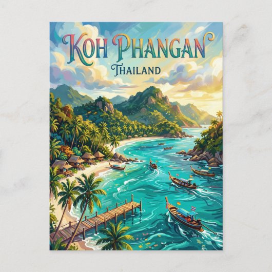 Koh Phangan Thailand Briefkaart (Voorkant)