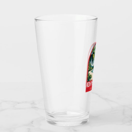 Koh Phangan Thailand Travel Art Embleem Glas (Rechts)