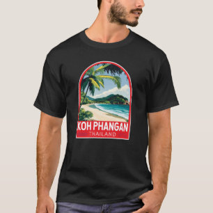 Koh Phangan Thailand Travel Art Embleem T-shirt