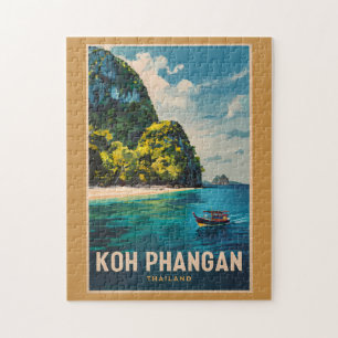 Koh Phangan Thailand Travel Art Vintage Legpuzzel