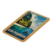 Koh Phangan Thailand Travel Art Vintage Magneet (Linkerzijde)