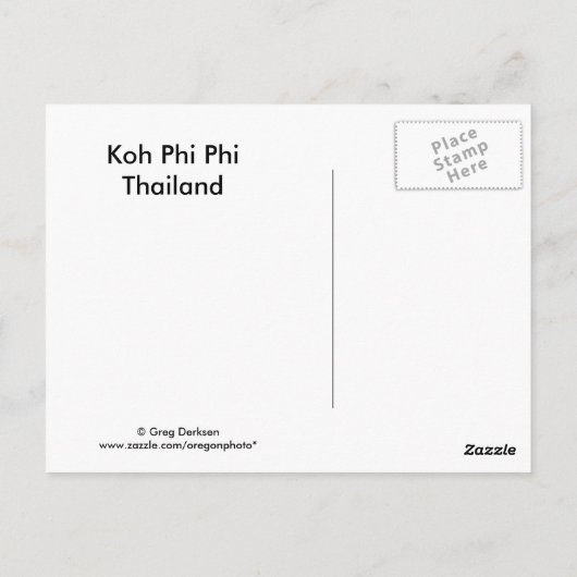 Koh Phi Phi Briefkaart (Achterkant)