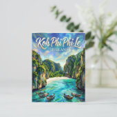 Koh Phi Phi Le Thailand Briefkaart (Staand voorkant)