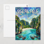 Koh Phi Phi Le Thailand Briefkaart (Voorkant / Achterkant)