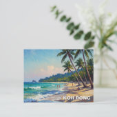 Koh Rong Cambodja Reizen Briefkaart (Staand voorkant)