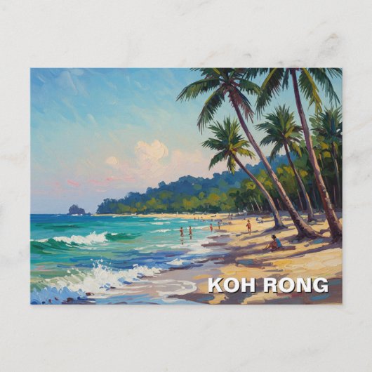 Koh Rong Cambodja Reizen Briefkaart (Voorkant)