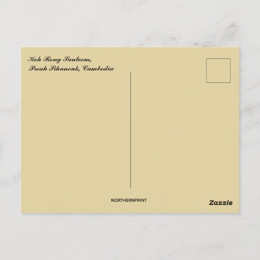 Koh Rong Sanloem Preah Sihanouk Cambodja Briefkaart (Achterkant)