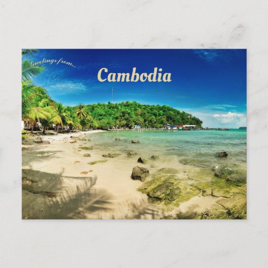 Koh Rong Sanloem Preah Sihanouk Cambodja Briefkaart (Voorkant)