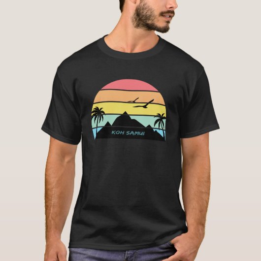 Koh Samui Palms Thailand Bangkok Phuket Chang Souv T-shirt (Voorkant)