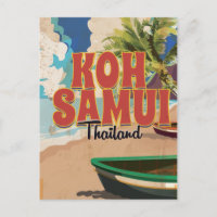 Koh Samui, Thailand Vintage Travel Poster