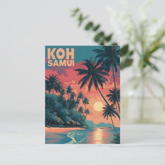 Koh Samui vintage  Briefkaart (Staand voorkant)