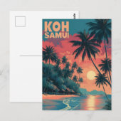 Koh Samui vintage Briefkaart (Voorkant / Achterkant)