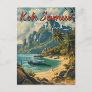 Koh Samui Vintage Reizen Briefkaart