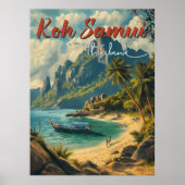 Koh Samui Vintage Reizen Poster (Voorkant)