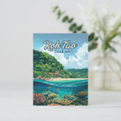 Koh Tao Thailand Azië Duiken Beach Island Briefkaart (Staand voorkant)
