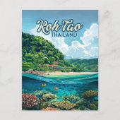 Koh Tao Thailand Azië Duiken Beach Island Briefkaart (Voorkant)