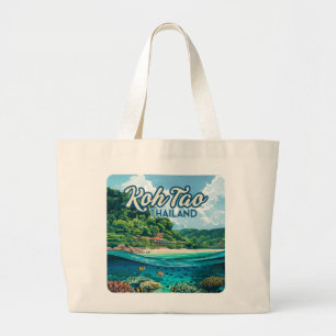 Koh Tao Thailand Azië Duiken Beach Island Grote Tote Bag