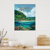 Koh Tao Thailand Azië Duiken Beach Island Poster (Keuken)