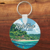 Koh Tao Thailand Azië Duiken Beach Island Sleutelhanger (Voorkant)