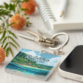 Koh Tao Thailand Azië Duiken Beach Island Sleutelhanger (Voorkant Rechts)