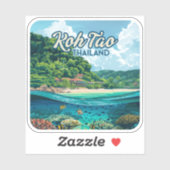 Koh Tao Thailand Azië Duiken Beach Island Sticker (Vel)