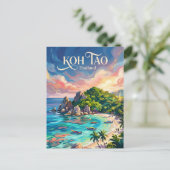 Koh Tao Thailand Briefkaart (Staand voorkant)