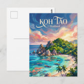 Koh Tao Thailand Briefkaart (Voorkant / Achterkant)