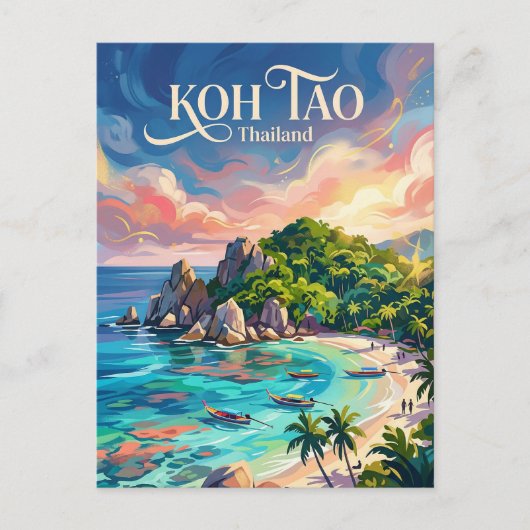 Koh Tao Thailand Briefkaart (Voorkant)
