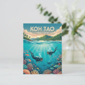 Koh Tao Thailand Briefkaart (Staand voorkant)