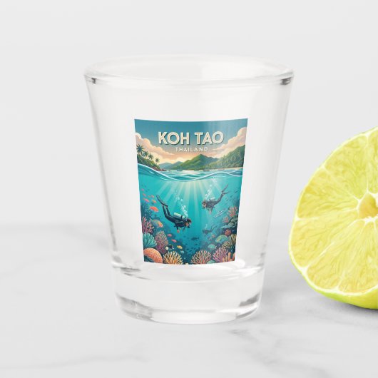 Koh Tao Thailand Shot Glas (Voorkant)