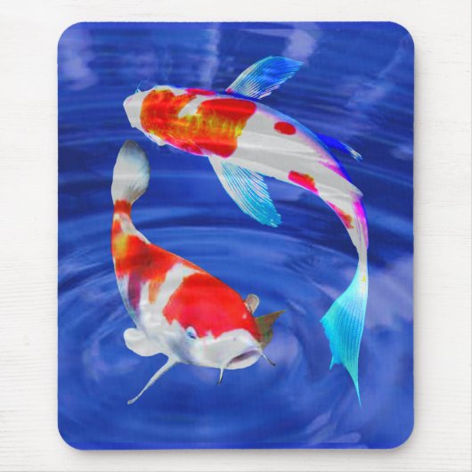 Kohaku Duo in de Deep Blue Pond Muismat (Voorkant)