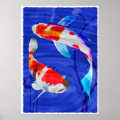 Kohaku Duo in Deep Blue Pond Poster (Voorkant)