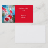 Kohaku Koi 2 Japanse vis stijlvol oosterlijk Visitekaartje (Voorkant / Achterkant)