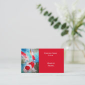 Kohaku Koi 2 Japanse vis stijlvol oosterlijk Visitekaartje (Staand voorkant)